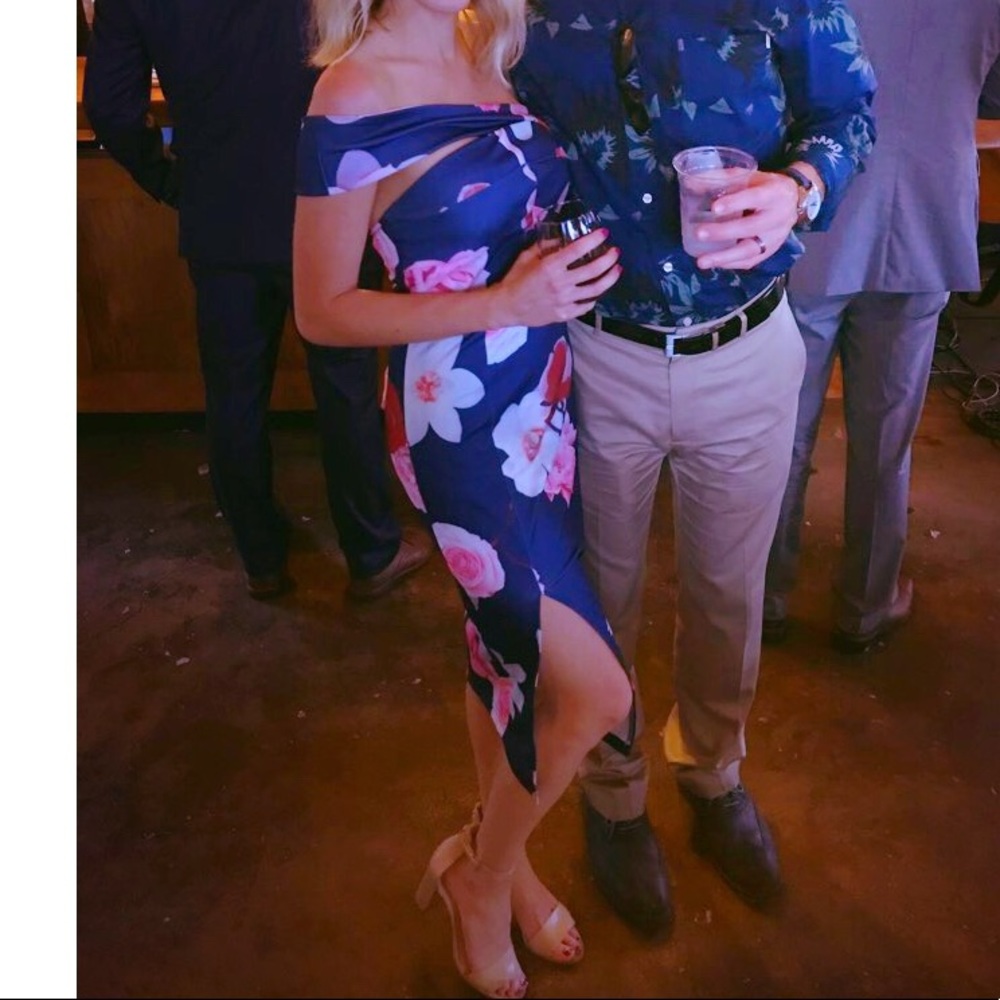 Adorable floral one strap dress